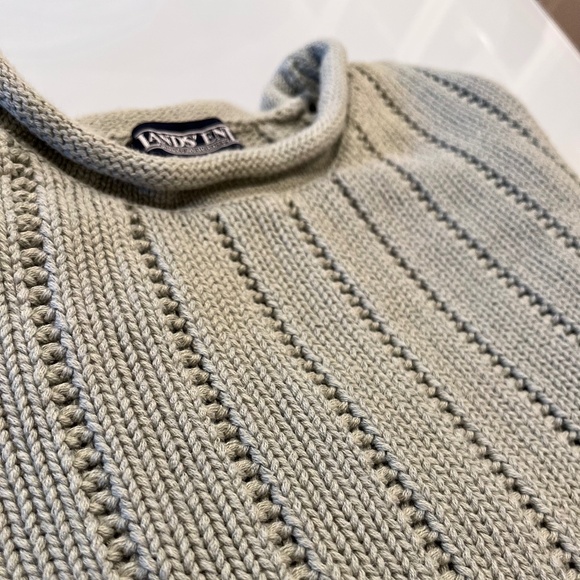 Vintage Lands' End Sage Green Linen/Cotton Sweater - Picture 1 of 5